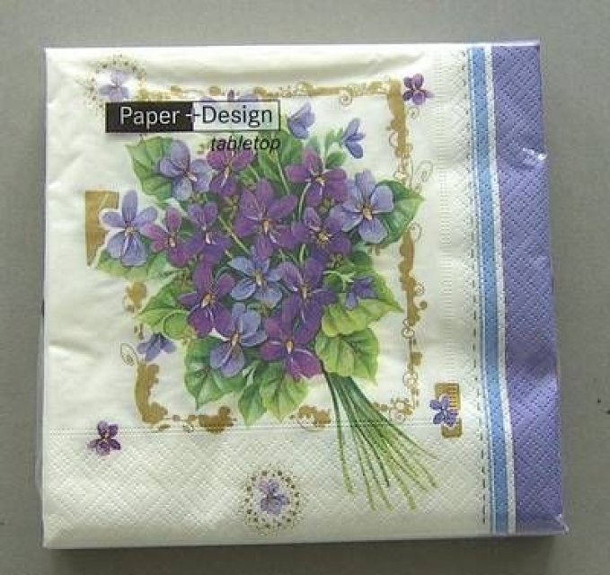 Serviette Veilchen lila je Stück
