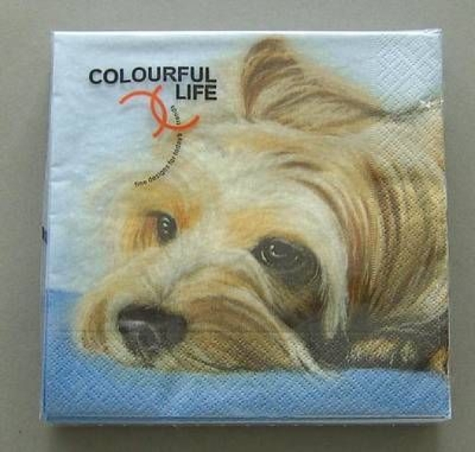 Serviette Dösender Hund je Stück