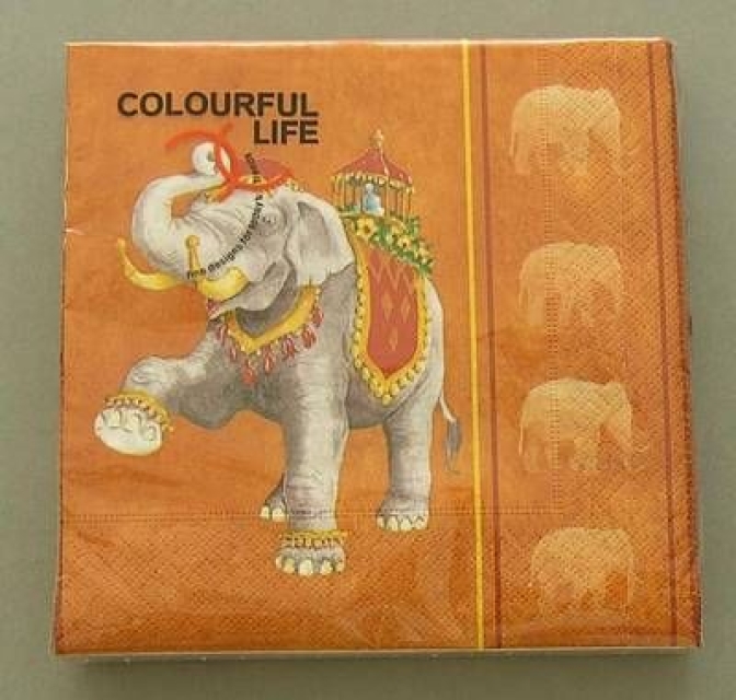 Serviette Indischer Elefant je Stück
