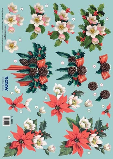 Reddy 3D Stanzbogen Weihnachtsgestecke