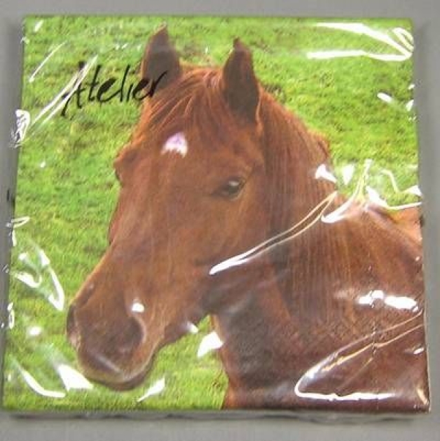 Serviette Pferd