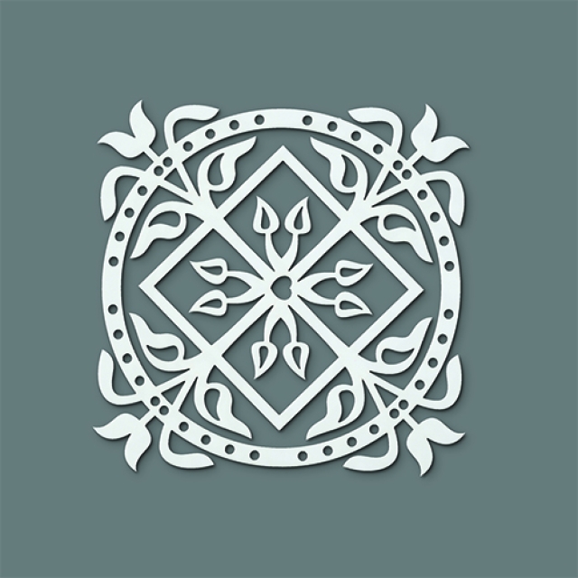 Stencils Ornament 1-teilig 18 cm Durchschnitt