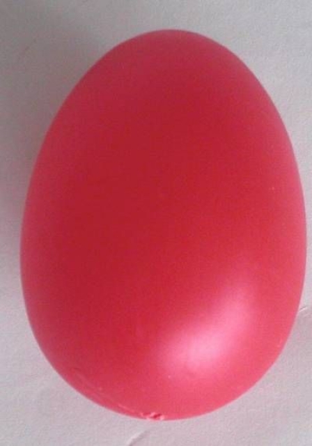 Kunststoffei 6 x 4 cm rot