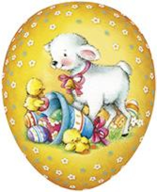 Osterei aus Pappe zum Befüllen Cute Sheep Easter