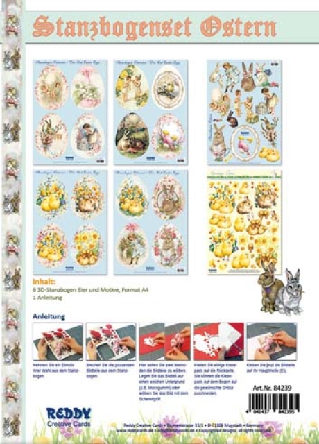 Reddy Cards Stanzbogenset Eierkarten