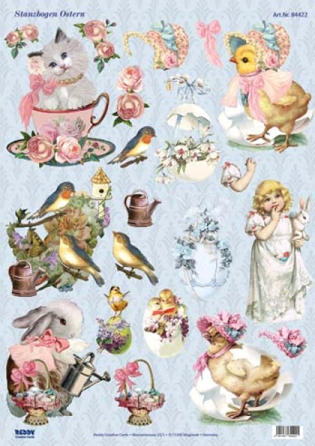 Reddy Cards Stanzbogen Ostern Vintage 2