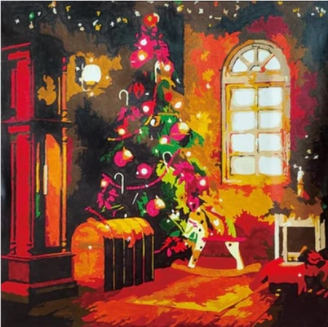 Craft Buddy PBN-5050C Painting by Numbers Framed Kit Malen nach Zahlen Christmas Magic