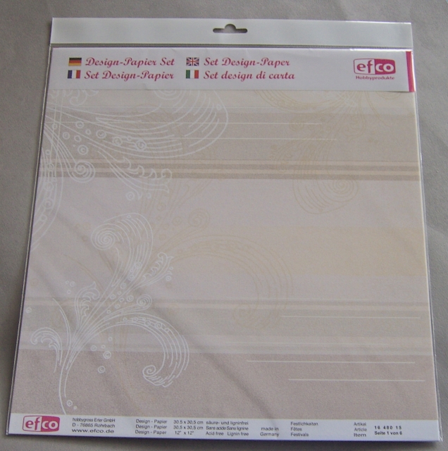 Efco Design-Papier Set 6 Stück Thema Festlichkeiten