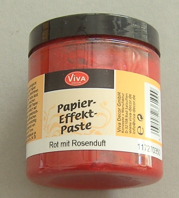 VIVA Decor Papier-Effekt-Paste mit Duft Rot mit Rosenduft