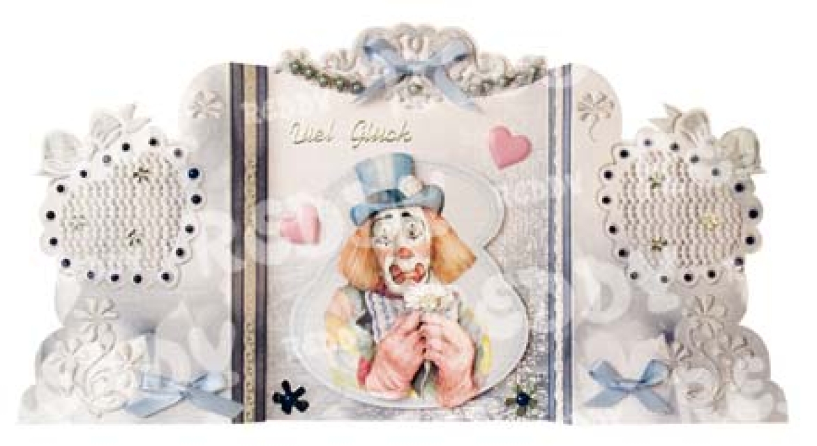 Paraventkarten mit Clowns 2