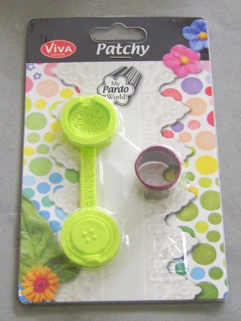 VIVA Decor Patchy Knopf mittel mit Ausstanzer