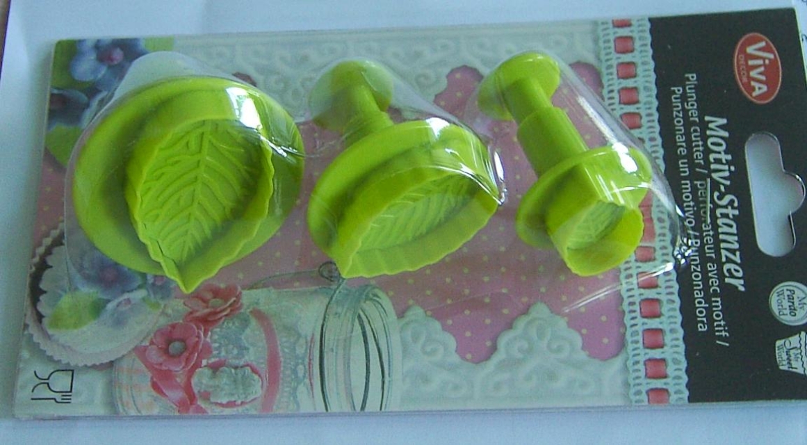 VIVA Decor Patchy Mosaik Stanzer Blatt 3 Stück grün