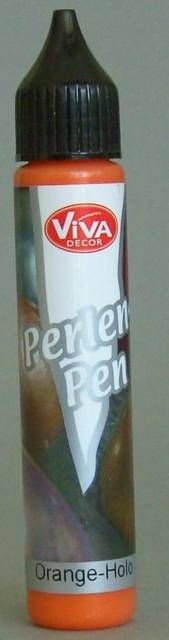 Perlen-Pen mit Hologrammeffekt orange