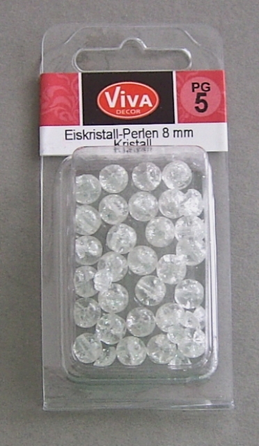 VIVA Decor Eiskristall Perlen Kristall 8 mm