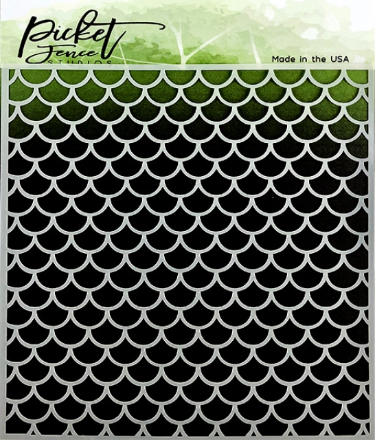 Picket Fence Studios Schablone Mermaid Scales Stencil