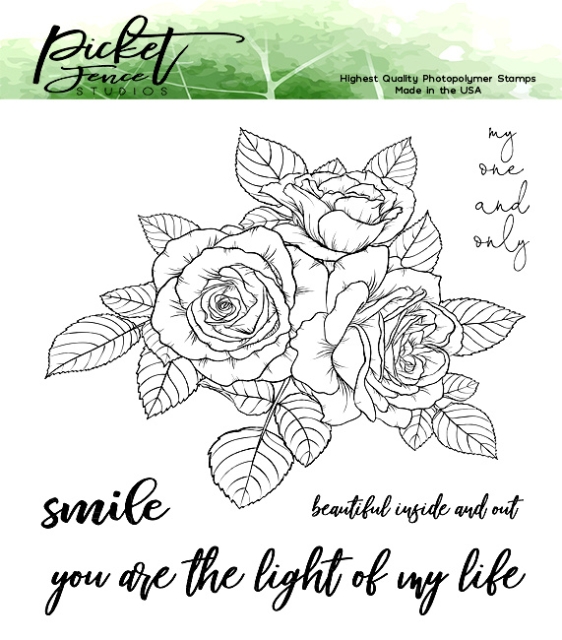 Picket Fence Studios Clear Stamps Rose Bouquet