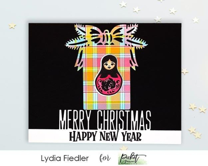 Picket Fence Studios Die / Schneideschablone 6 x 6 Inch Chandelier Holiday Gift Tags