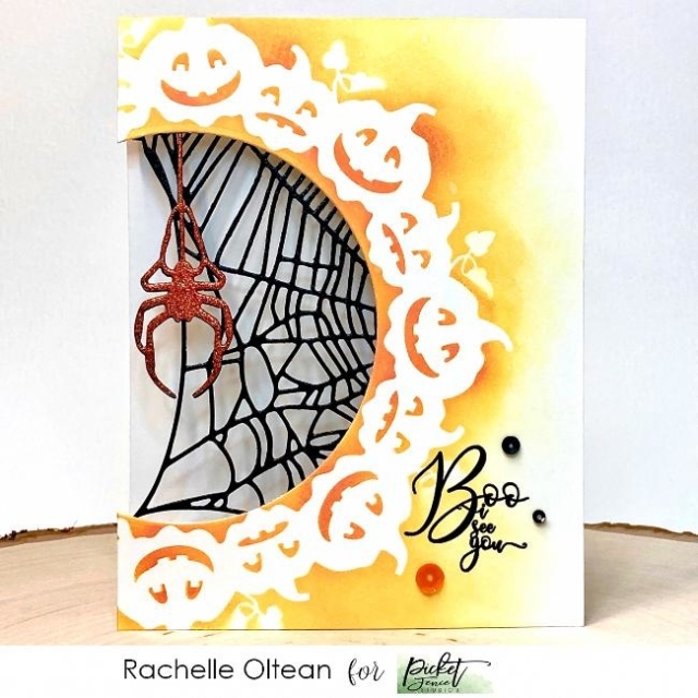 Picket Fence Studios Schablone Stencil 6 x 6 inch Jack-o-Lantern