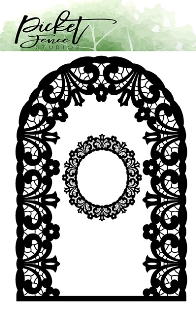 Picket Fence Studios Die / Schneideschablone Lattice Arch 4 x 6 Inch Cover Plate