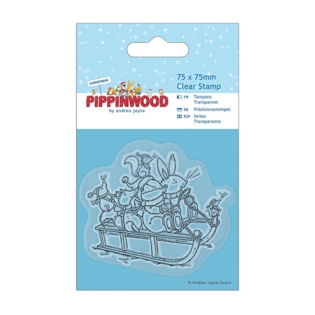 Pippinwood Christmas Mini Clear Stamp Sledge