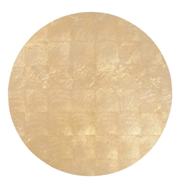 Caspari Tischset Placemat rund Lack gold