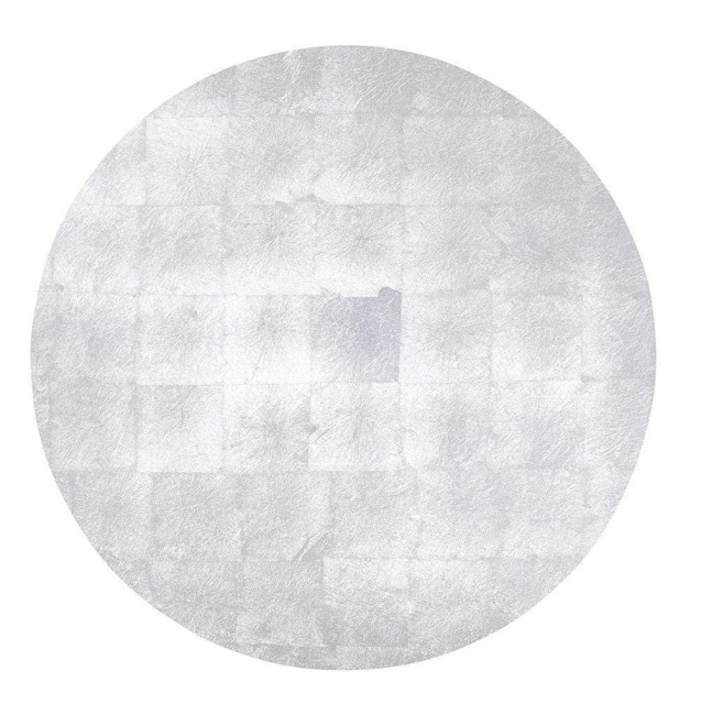 Caspari Tischset Placemat rund Lack silber