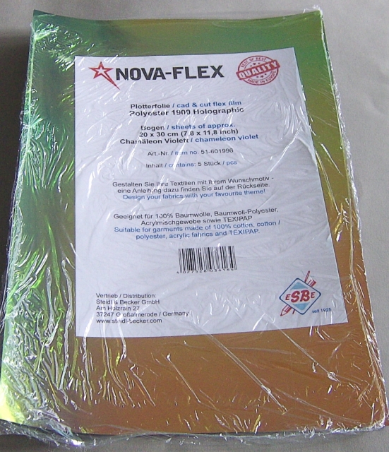 Nova Flex Plotterfolie Polyester Holographic 1900 Bogen 20 x 30 cm, Chamäleon Violett