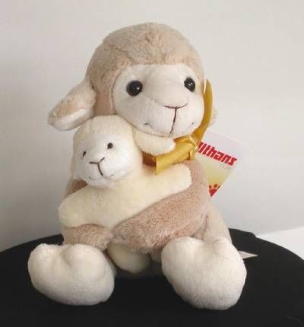Althans Plüschtier Lamm mit Baby 16 cm