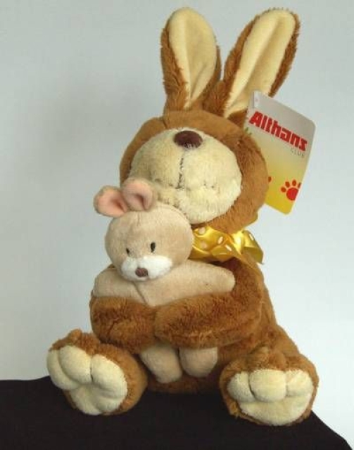 Althans Plüschtier Hase mit Baby 16 cm