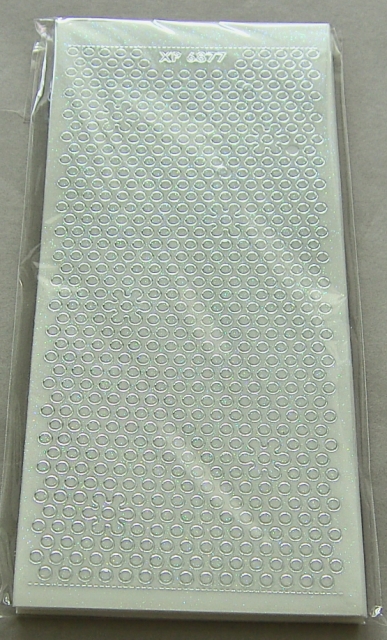 Stickerbogen Polka Dots / Polka Stippen Glitter silber