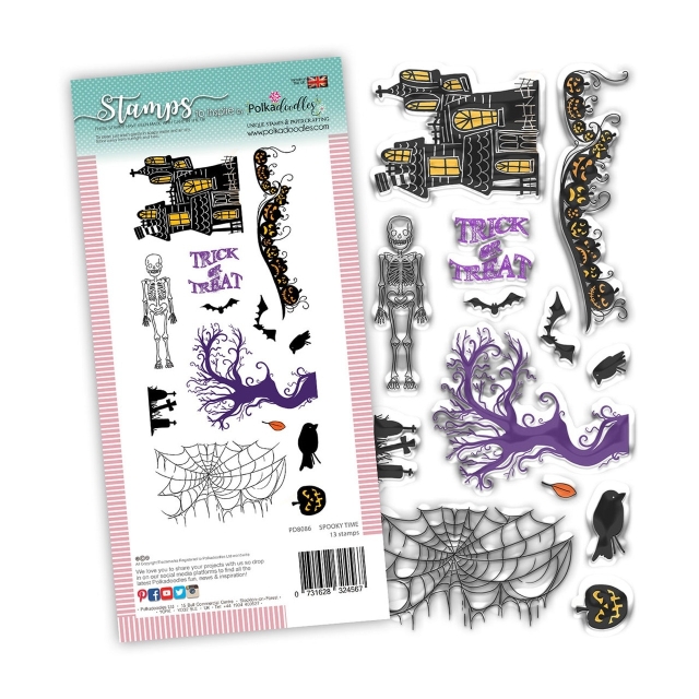 Polkadoodles Spooky Time Clear Stamps Transparente Stempel