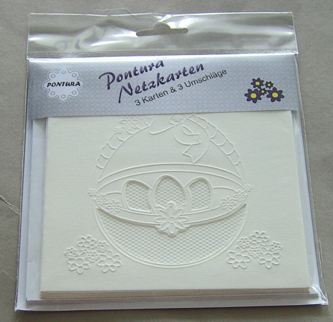 Pontura Netzkarten quadratisch 13 x 13 cm Osterkörbchen