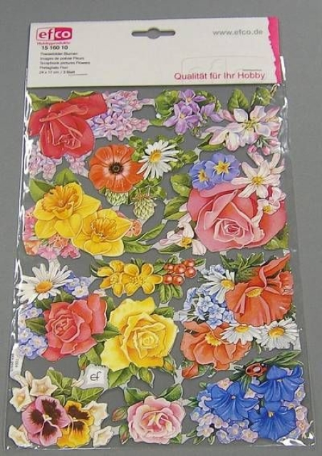 Poesiebild 24 x 17 cm Blumen
