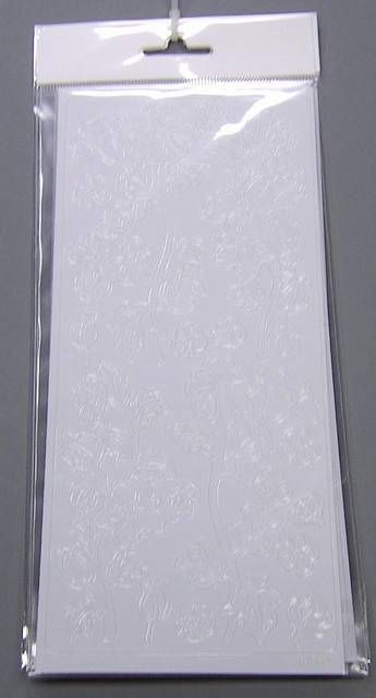 Prägefolie Blumen weiss