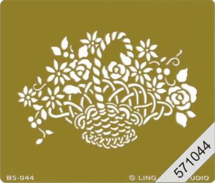 Le Suh Prägeschablone Blumenkorb 7 x 8 cm