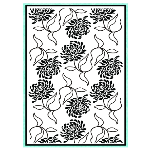 Prägeschablone Blüte 106 x 150 mm
