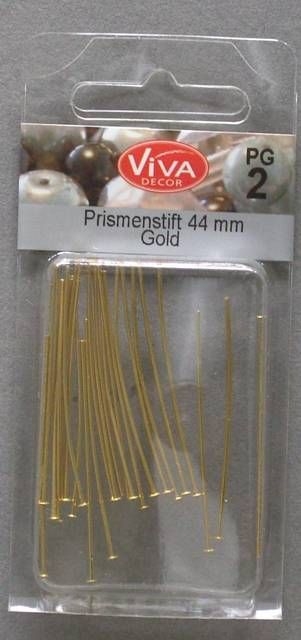 Prismenstifte 25 Stück 44 mm gold