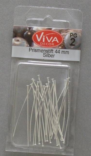 Prismenstifte 25 Stück 44 mm silber