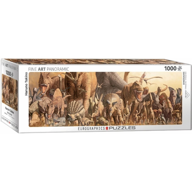 Puzzle mit 1000 Teilen Panorama Dinosaurs by Haruo Takino Dinosaurier