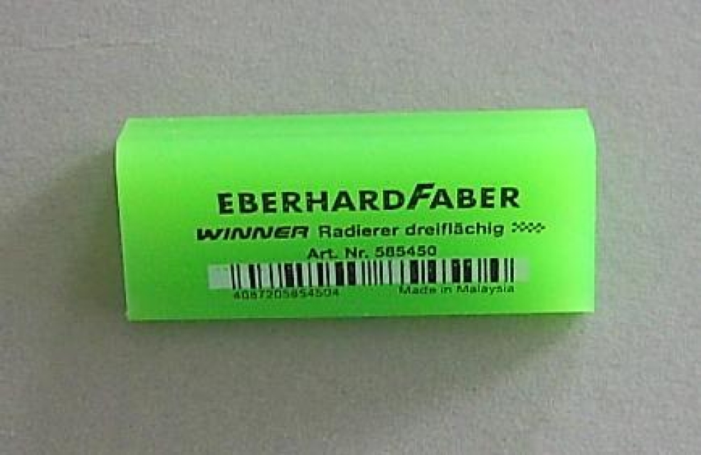 Eberhard Faber Radierer dreiflächig grün