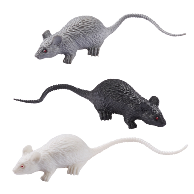 Ratte farbig sortiert 4 cm 3 Stück