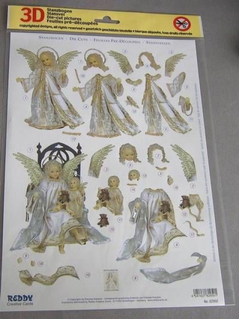 3D Stanzbogen Rauschgoldengel 11