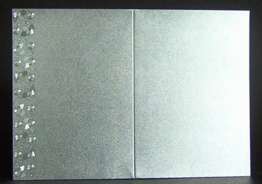 Reddy Cards Doppelkarten A6, Blumenrand, silber