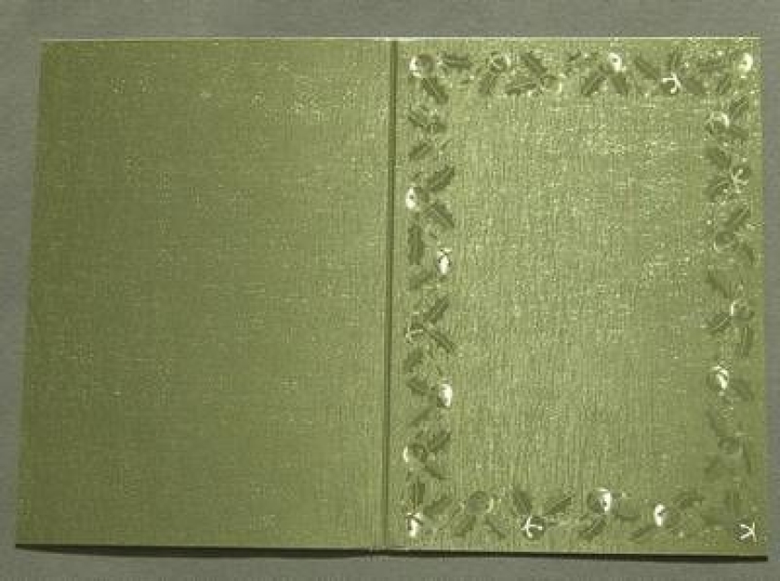 Reddy Cards Doppelkarten A6, Rahmen mit Ilex, gold