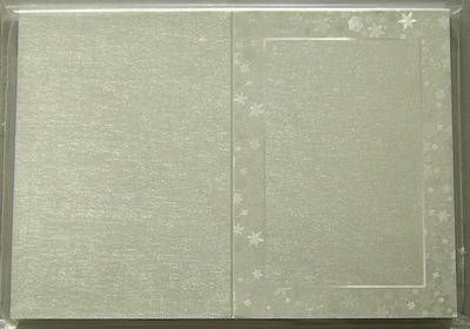 Reddy Cards Doppelkarten A6, Rahmen mit Sternen, silber