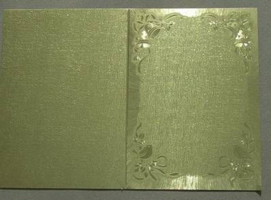 Reddy Cards Doppelkarten A6, Glocken und Rotkehlchen, gold