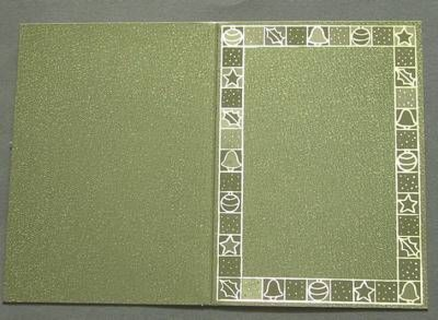 Reddy Cards Doppelkarten A6, Weihnachtsrahmen, gold