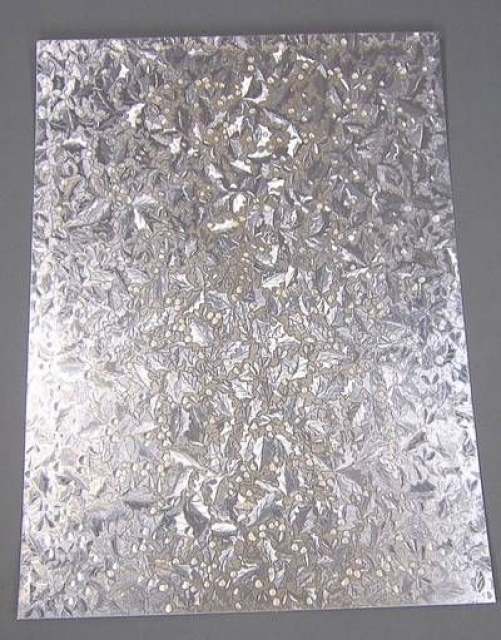 Dufex Textur Ilex mit Blättern silber