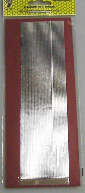 Wachs Borten 46 Stück 1 mm silber Flachstreifen 23 cm lang