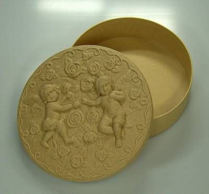 VIVA Relief-Dose Engel rund 21,5 cm